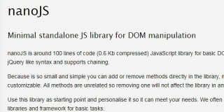 簡易的なDOM操作をjQueryライクに行える超軽量ライブラリ・「nanoJS」 | かちびと.net