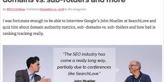ドメインオーソリティに似ていなくもない指標をGoogleは持っている。サブドメインvsサブディレクトリは「サイト」の区分けに依存する | 海外SEO情報ブログ