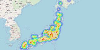 最寄りの二郎系ラーメン店が一目で確認できるマップが登場、二郎ヒートマップ機能も - GIGAZINE