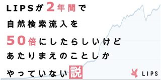 LIPSが2年間で自然検索流入を50倍にしたけど、あたりまえのことしかやっていない説 - AppBrew