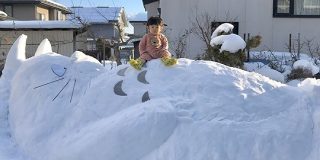 暇を持て余した妹さんの作ったトトロの雪像のクオリティが高すぎる「かわいい！」 - Togetter