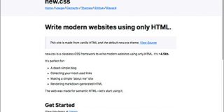 シンプルなHTMLで、モダンなWebページを簡単に作成できるclassレスの超軽量CSSフレームワーク -new.css | コリス