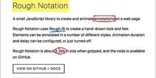SVGでテキストにマーカーを引いたり、くるっと丸く囲む超軽量JavaScriptライブラリ -Rough Notation | コリス