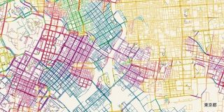 道路を方角ごとに塗り分けると、その街のでき方がわかる : デイリーポータルZ