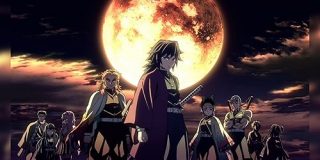 もう知る前の自分に戻れない…！『鬼滅の刃』アニメOP内で月を背に柱達が並ぶシーンが袴の影のせいで全員ガータベルト着用してる様に見える呪いを貴方に - Togetter