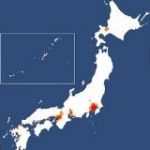 人口密度が高い順に市町村を塗っていき、国内人口の半分になるまで塗った日本地図が話題→予想外の地も含まれていた – Togetter