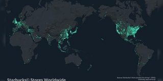 世界中のスタバを地図で光らせてみたらなかなか興味深い結果に「欧州が意外」 - Togetter