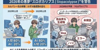 「もはやコーディングの80％がAI」 元OpenAIカルパシー氏が警告する2026年の悪夢「スロポカリプス」 - ＠IT